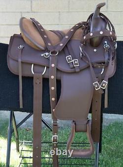 Comfy Trail Saddle Western Horse Pleasure Trail Brown Tack Set 15 16 17 Used