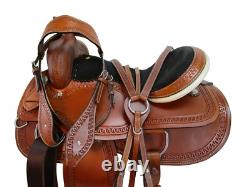 Comfy Trail Western Horse Saddle 15 16 17 18 Pleasure Tooled Leather Tack Set