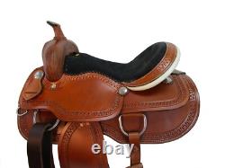 Comfy Trail Western Horse Saddle 15 16 17 18 Pleasure Tooled Leather Tack Set