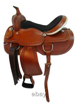 Comfy Trail Western Horse Saddle 15 16 17 18 Pleasure Tooled Leather Tack Set