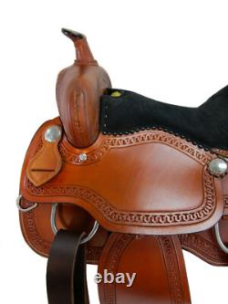 Comfy Trail Western Horse Saddle 15 16 17 18 Pleasure Tooled Leather Tack Set