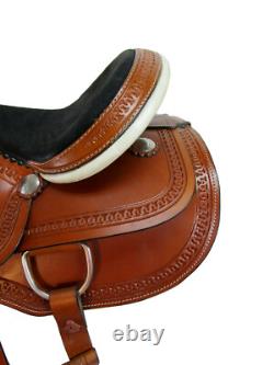 Comfy Trail Western Horse Saddle 15 16 17 18 Pleasure Tooled Leather Tack Set