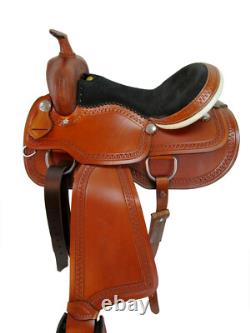 Comfy Trail Western Horse Saddle 15 16 17 18 Pleasure Tooled Leather Tack Set