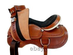Comfy Trail Western Horse Saddle 15 16 17 18 Pleasure Tooled Leather Tack Set