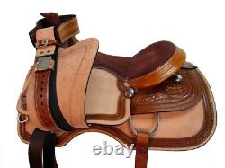Comfy Trail Western Saddle Pleasure Horse Tack 15 16 17 18 Floral Tooled Leather