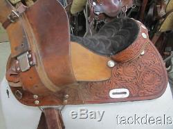 Connie Combs Barrel Saddle Circle Y Tex Tan 15 Lightly Used
