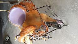 Connie Combs barrel saddle