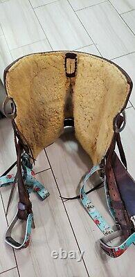 Corriente Barrel Saddle 15 Leather Western Horse Tack Rough Out Pencil Roll