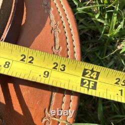 Corriente Roping Saddle 15 in Brown Leather Suede Seat Fleece Lined Western Tack