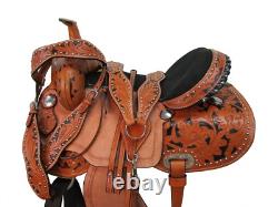 Cowboy Western Saddle 15 16 17 Barrel Racing Pleasure Used Tooled Leather Tack