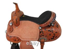 Cowboy Western Saddle 15 16 17 Barrel Racing Pleasure Used Tooled Leather Tack