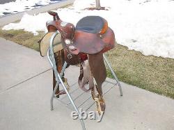 Crates 15.5 Western Show Saddle Silver Trim