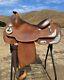 Crates 15.5 Western Show Saddle With Matching Breast Collar Leather Cinch