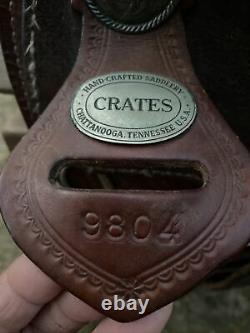 Crates 15 inch Western Saddle with Round Skirt