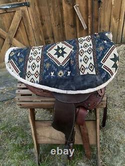 Crates 15 inch Western Saddle with Round Skirt