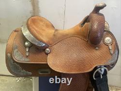 Crates 16 Western Show Pleasure Silver Saddle 16 Basket Weave Light Leather