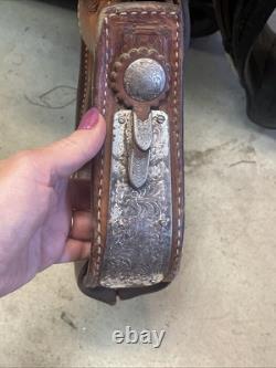 Crates 16 Western Show Pleasure Silver Saddle 16 Basket Weave Light Leather