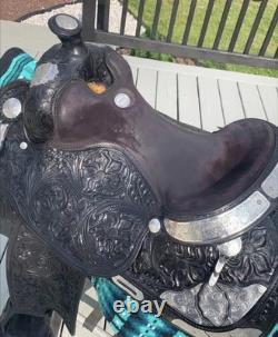 Crates Show Saddle 16 #2416 Black Western Show Saddle