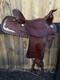 Crates Western Show Saddle 15.5 Tooled Leather Engraved Silver Accents #2310