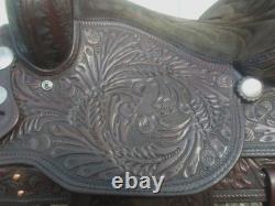 Crates western trail ranch saddle 15 1/2 model #150 + breast collar & chinch