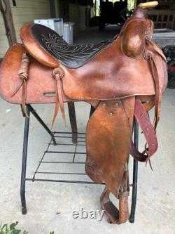 Custom 15.5 Inch John Fallis Balanced Ride Western Saddle & Breast Collar