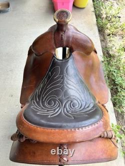 Custom 15.5 Inch John Fallis Balanced Ride Western Saddle & Breast Collar