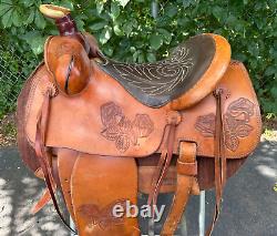 Custom 15 Inch Fallis Balanced Ride Western Show Ranch Reining Trail Saddle