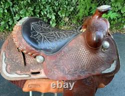 Custom 15 Inch Slim Fallis Balanced Ride Western Show Reining Trail Saddle Best