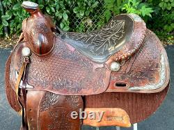 Custom 15 Inch Slim Fallis Balanced Ride Western Show Reining Trail Saddle Best
