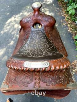 Custom 15 Inch Slim Fallis Balanced Ride Western Show Reining Trail Saddle Best