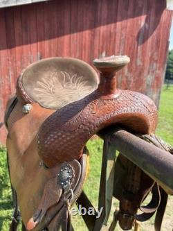 Custom Cowboy Classic western Roper Saddle 15 Seat