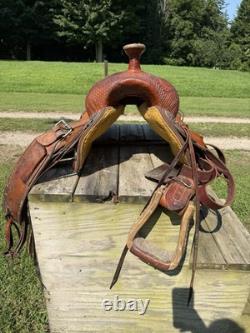 Custom Cowboy Classic western Roper Saddle 15 Seat
