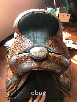 Custom Dale Chavez Western Show Saddle withSilver 16.5 (Pleasure, Trail, HMS)