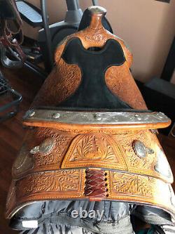 Custom Dale Chavez Western Show Saddle withSilver 16.5 (Pleasure, Trail, HMS)