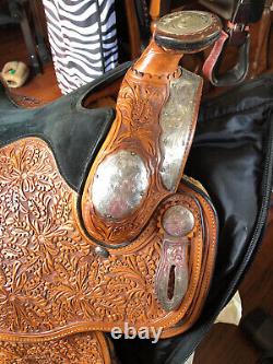 Custom Dale Chavez Western Show Saddle withSilver 16.5 (Pleasure, Trail, HMS)