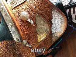 Custom Dale Chavez Western Show Saddle withSilver 16.5 (Pleasure, Trail, HMS)