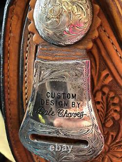Custom Dale Chavez Western Show Saddle withSilver 16.5 (Pleasure, Trail, HMS)