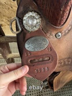 Custom Double C Western Barrel Saddle With Alligator Seat