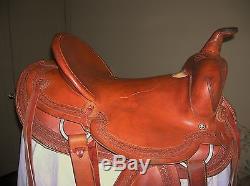 Custom Hand Made Bob Mccray Western Ranch Trail 15 Saddle Xlnt Cond