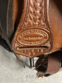Custom Kevin Parrish Western Half Breed Trail Saddle 17 and Nettles Stirrups