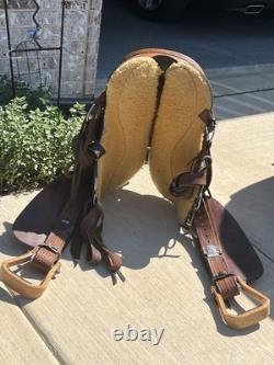 Custom Kevin Parrish Western Half Breed Trail Saddle 17 and Nettles Stirrups