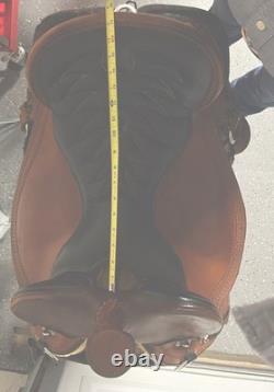 Custom Kevin Parrish Western Half Breed Trail Saddle 17 and Nettles Stirrups