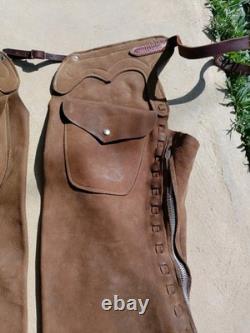 Custom Made Leather Shotgun Chaps/Batwing Chaps, Western Saddles, Tack, Ranch