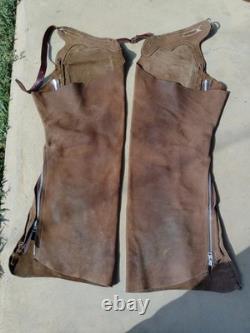 Custom Made Leather Shotgun Chaps/Batwing Chaps, Western Saddles, Tack, Ranch