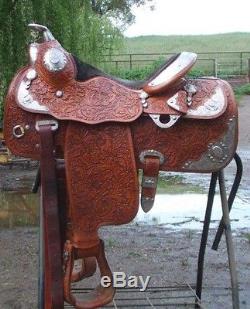 Custom Made Victor Zayas Sterling Silver Western Show Saddle