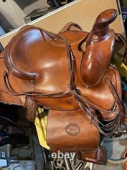 Custom McClelland Tooled Leather Western Saddle Rare & Stunning