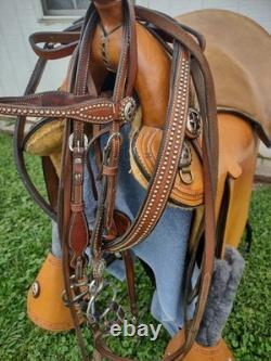 Custom Saddle For Gaited Horses/mules Center-rigged Withreins +Weaver Breast Strap