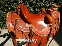 Custom Western Roping Sawtooth Buckaroo Wade Saddle NICE