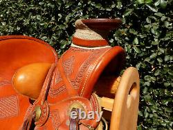Custom Western Roping Sawtooth Buckaroo Wade Saddle NICE