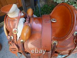 Custom Western Roping Sawtooth Buckaroo Wade Saddle NICE